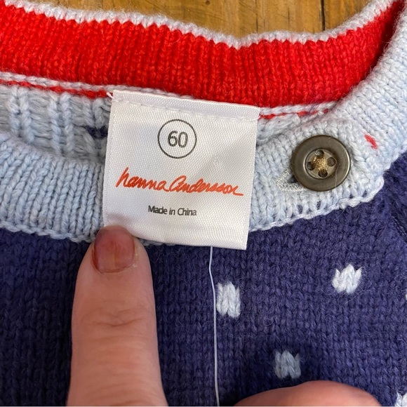 NWT Hanna Andersson Trees Winter Scene Knit Sweater Cotton Wool Christmas Nordic - Picture 5 of 9